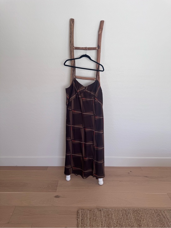 Banana Republic Dresses & Skirts - Banana Republic Brown Geometric Maxi Slip Dress - NWT